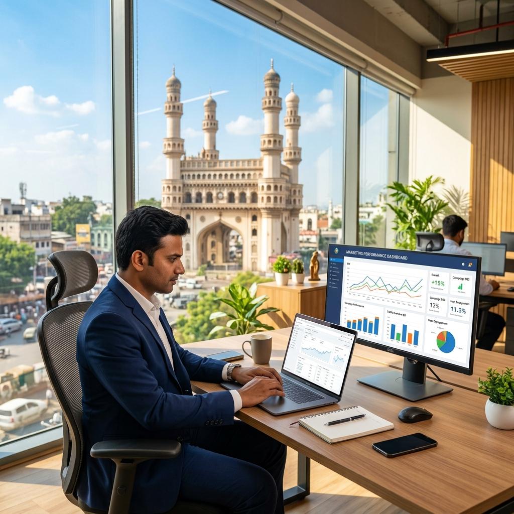 Digital marketing strategy helping Hyderabad businesses grow online.