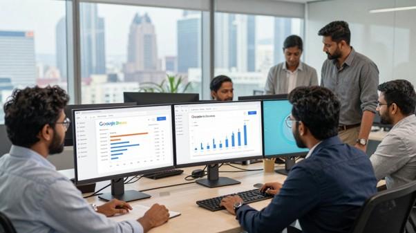 SEO company in Hyderabad analyzing search rankings and organic traffic