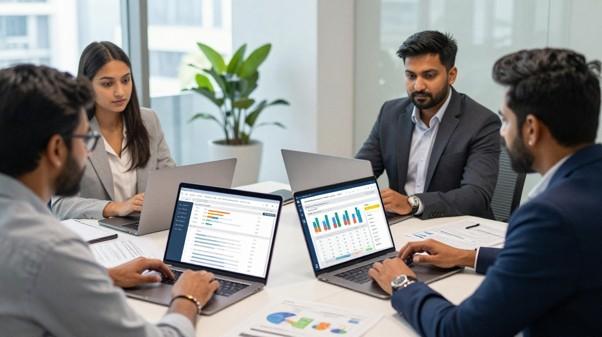 SEO experts developing a digital marketing strategy in Hyderabad