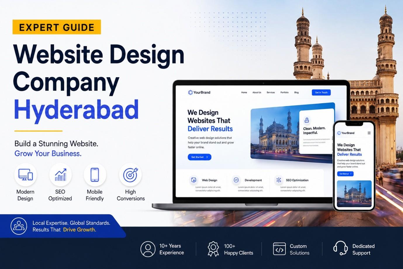 Website design company Hyderabad creating a modern business website