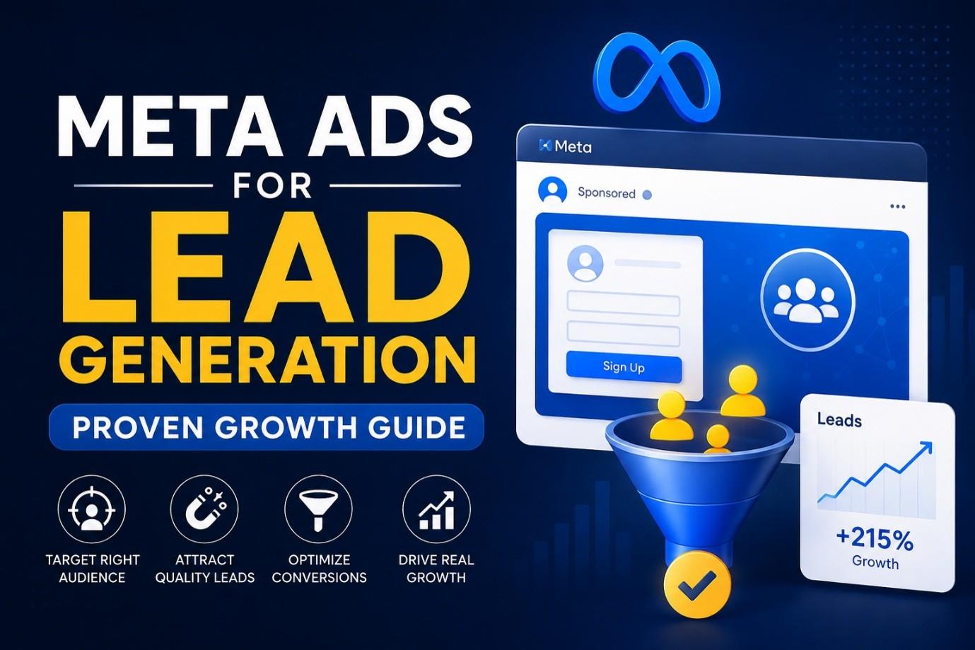 Meta Ads for Lead Generation campaign being analysed by a digital marketing professional.