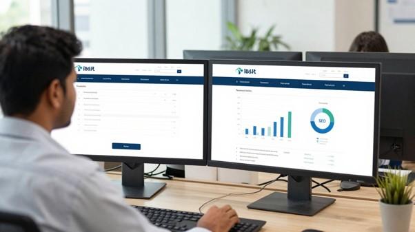 Technical SEO specialist analyzing website performance and SEO issues