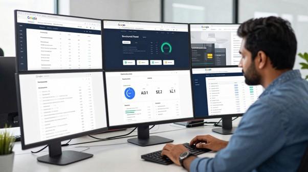 Technical SEO specialist optimizing website performance and search visibility